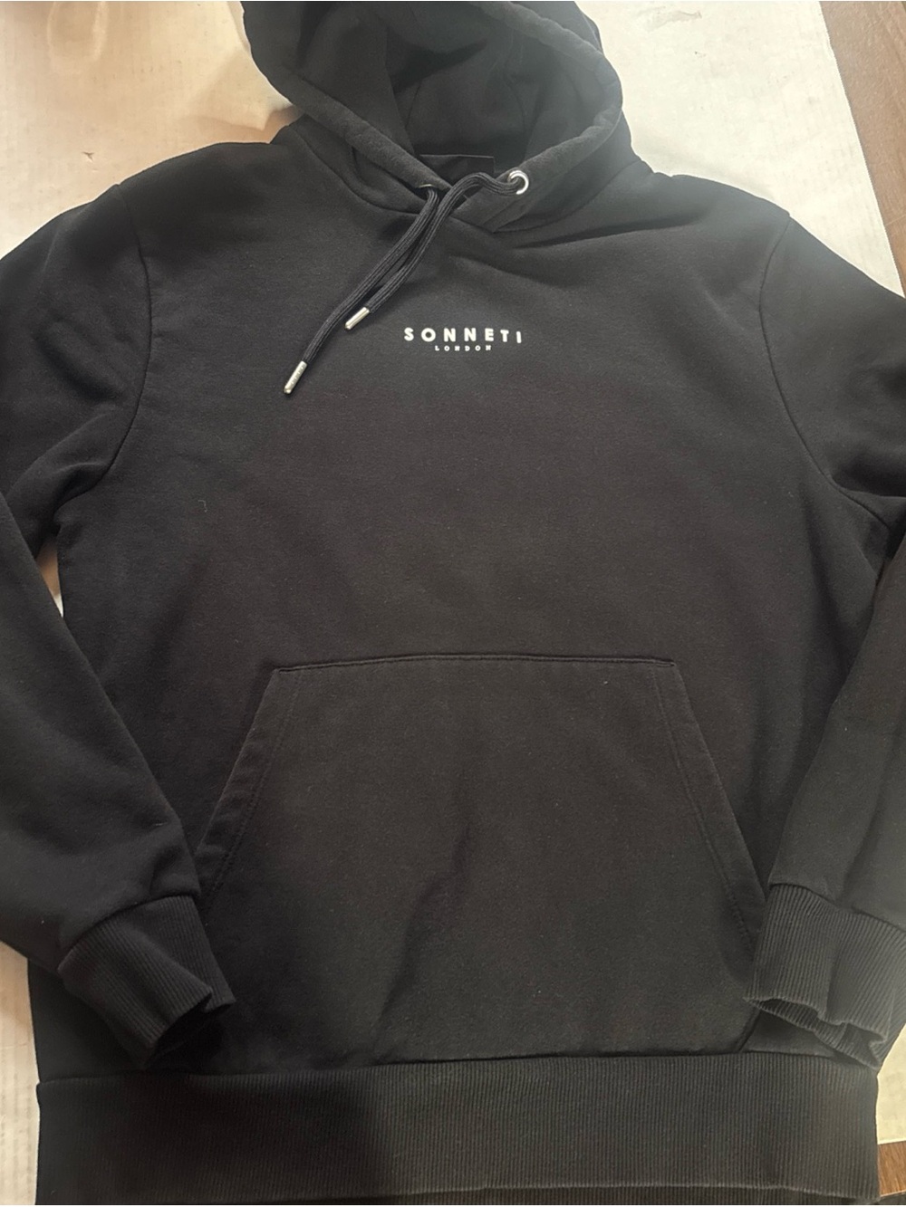 SONNETI London Black Logo Hoodie - Men's Pullover
